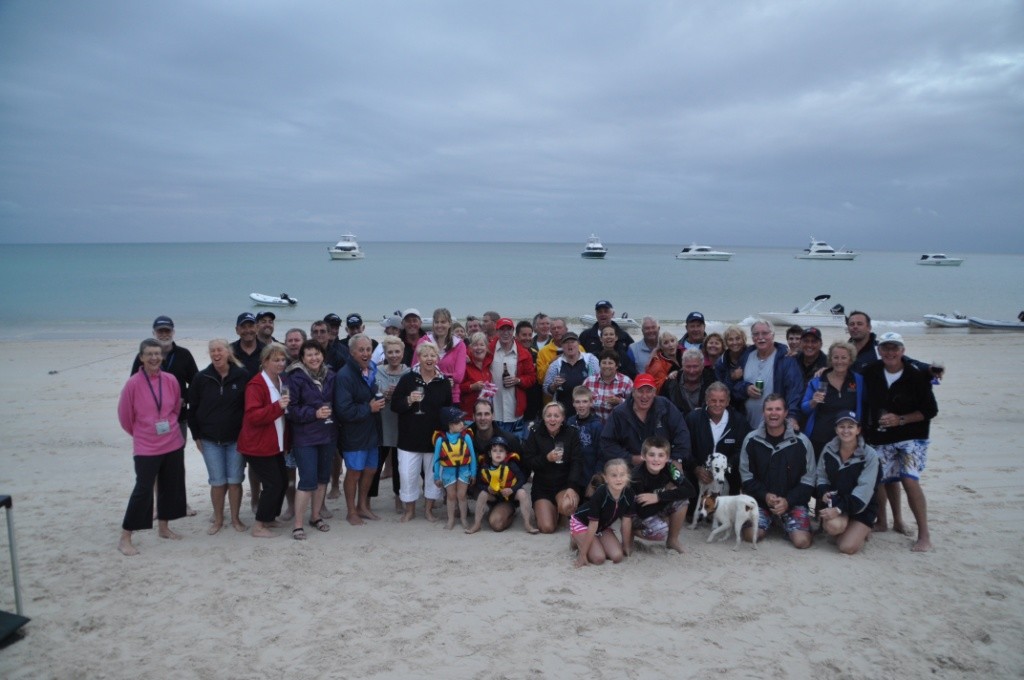 Riviera owners  enjoyed socialising on the beach during the Great Sandy Straits Experience © Stephen Milne